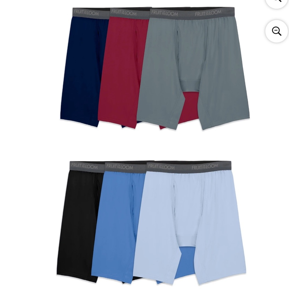 Fruit of the Loom Men's Boxer Briefs - Blue and Red